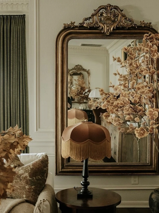The Emmy Fringed Lampshade - Golden Fringe