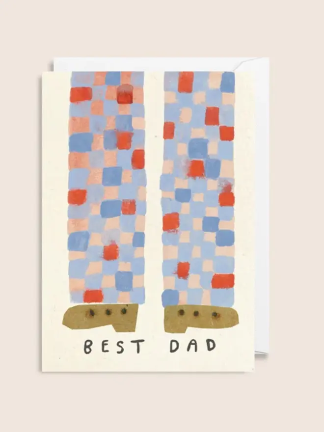 'Best Dad' Card, against a light background