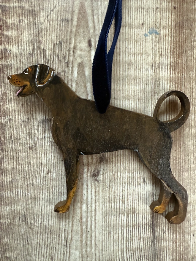 Doberman dog hanging keepsake portrait decoration