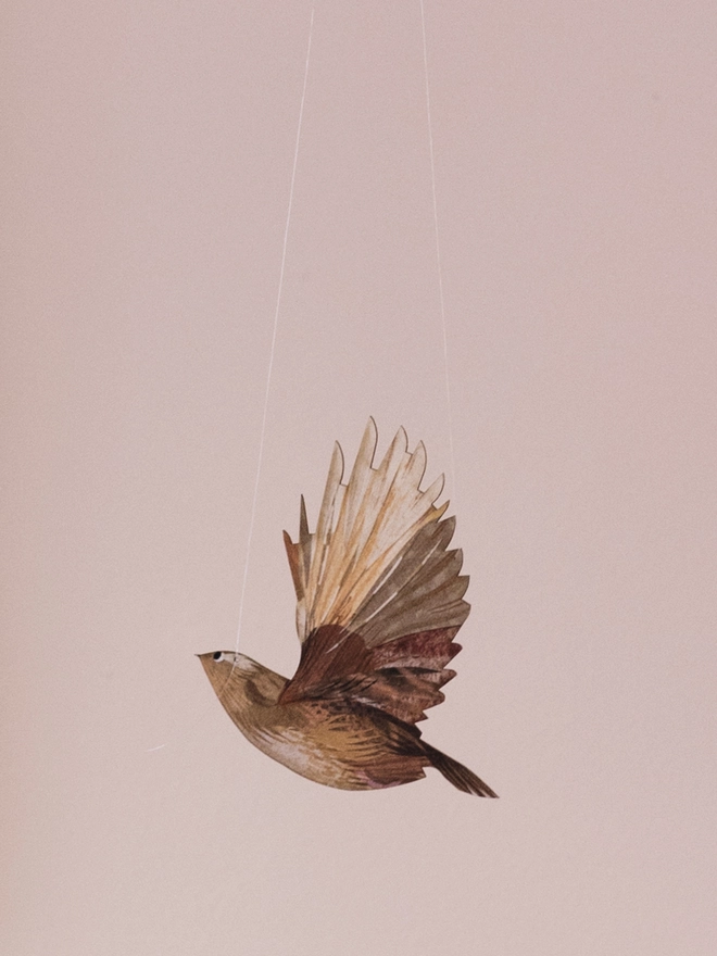 Wren Decorative Hanging Bird Art