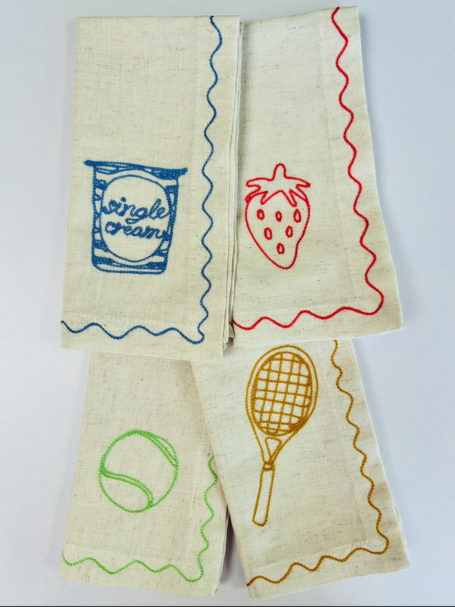 wimbledon embroidered napkins