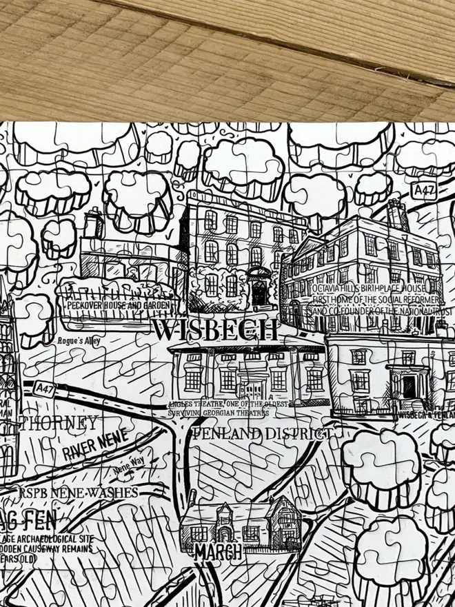 Cambridgeshire 100 piece jigsaw puzzle