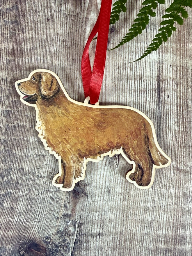 Golden retriever Christmas decoratio