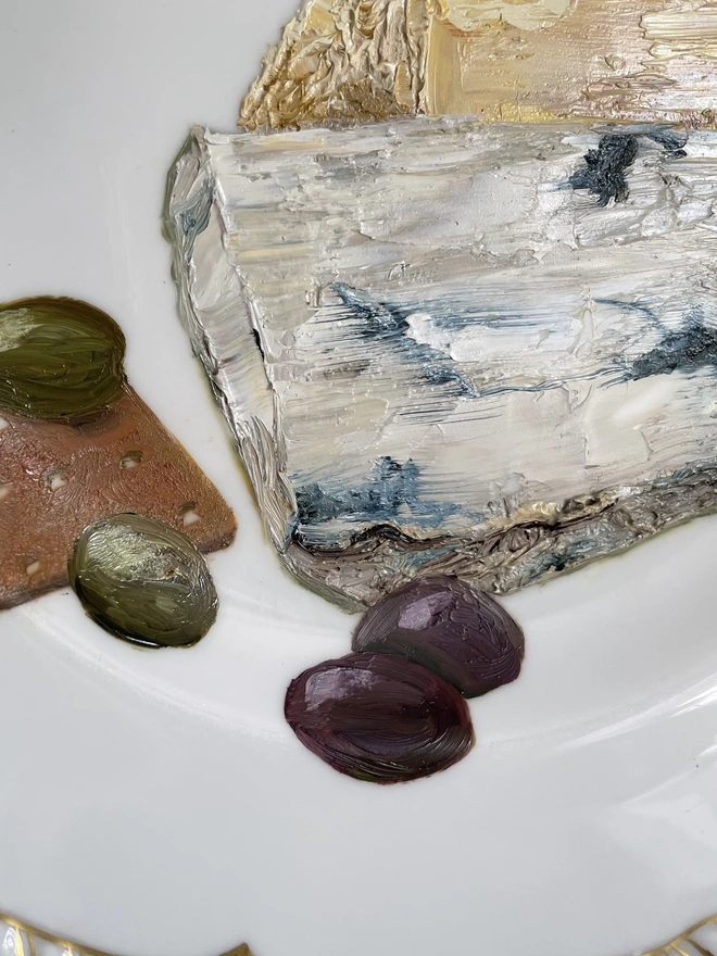 detail of cheese painting