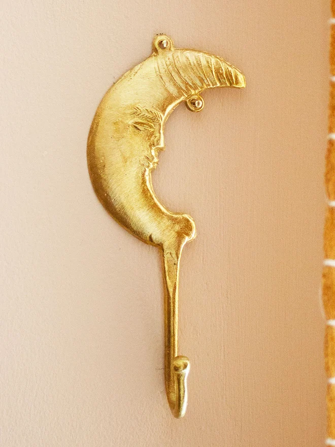 Ghanaian Ashanti Brass Hook 'Man In The Moon'