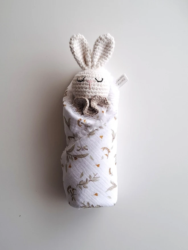 Personalised Beige Bunny Snuggle Comforter