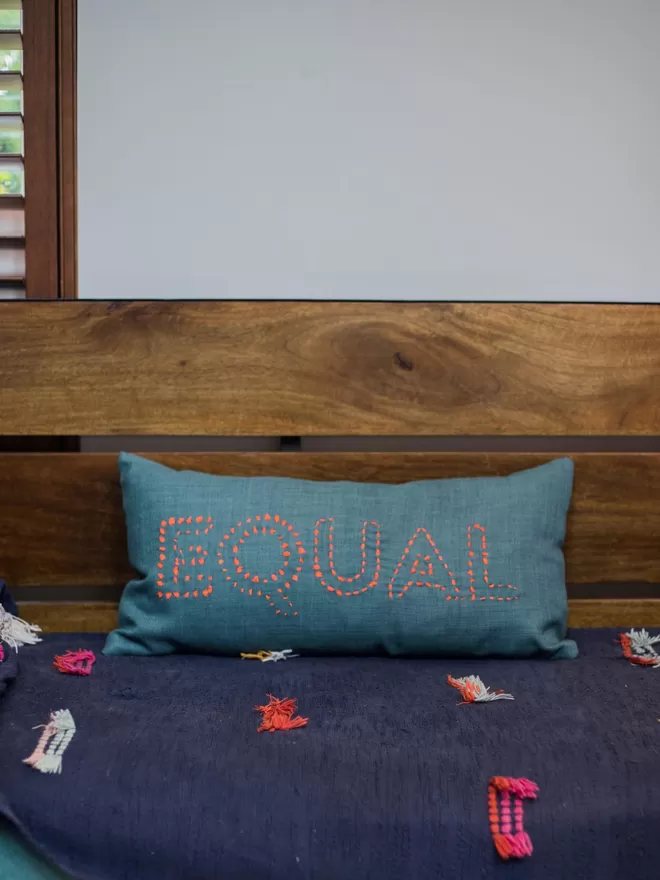 Her Story Cushion - Equal by Love Welcomes.