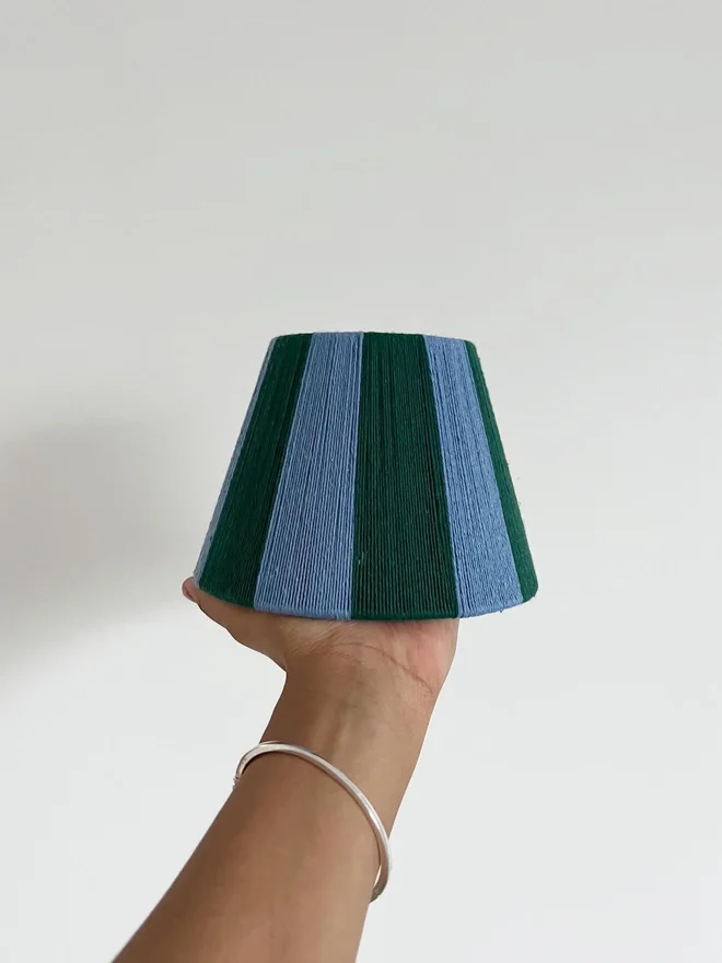Twilight The Forest Green And Denim Blue Stripe String Lam