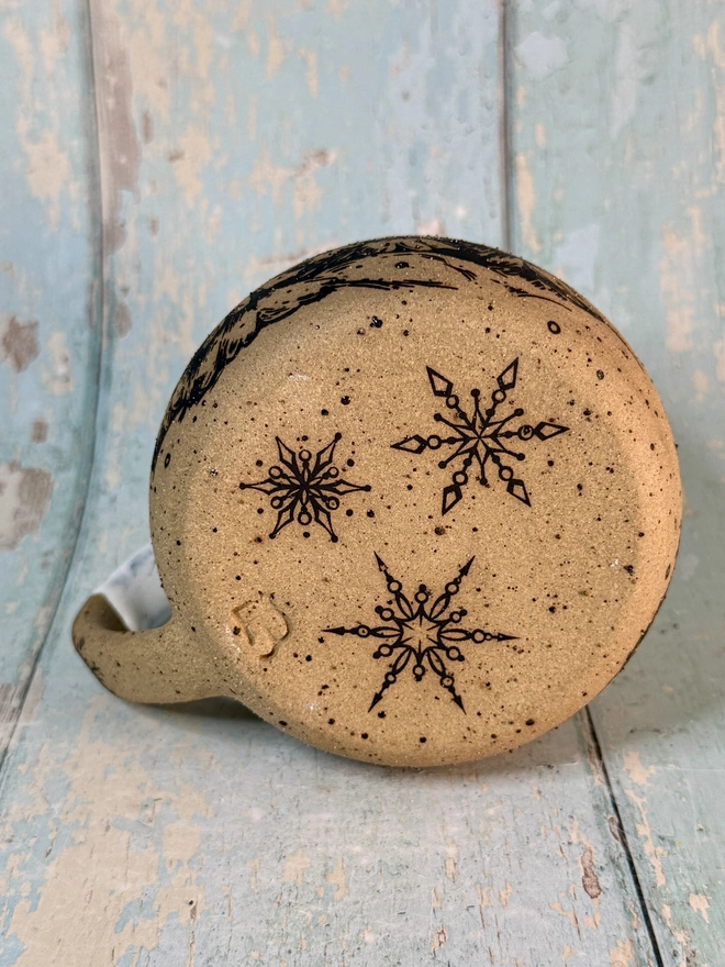 Black White Christmas tree forest rustic cozy mug