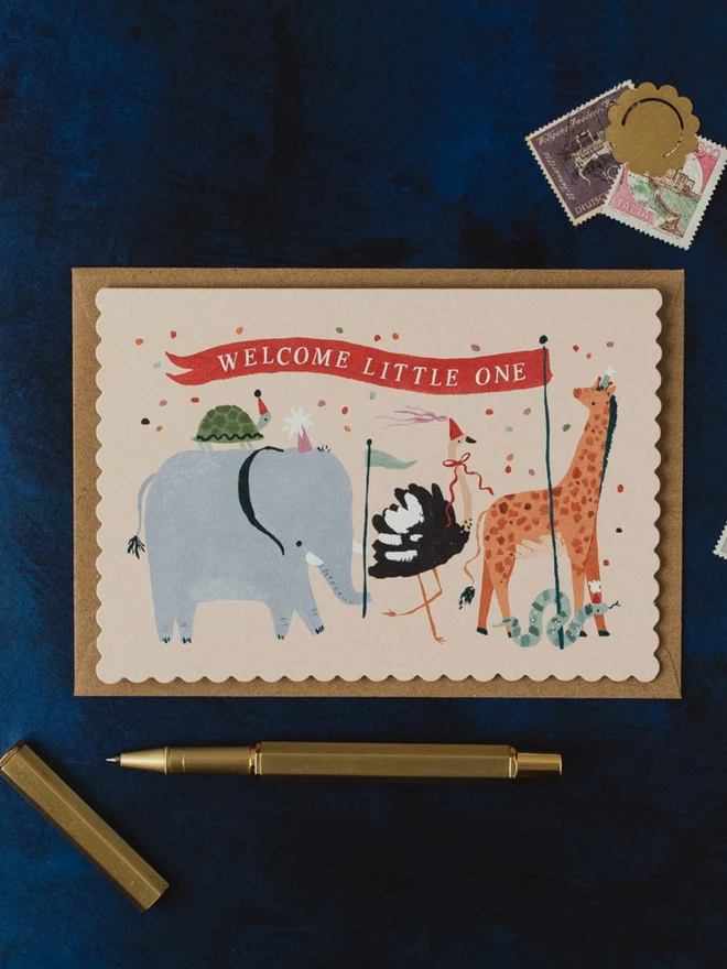 Parade New Baby Card styled with other Sister Paper Co greeting cards