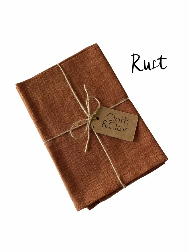 Rust napkins x2