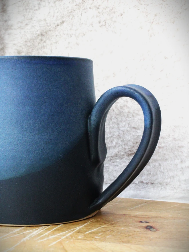 matte grey mug with black bottom