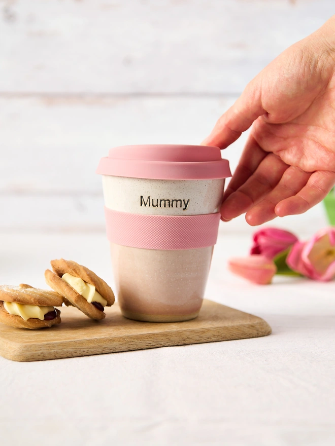 tall mummy personalised ceramic travel mug