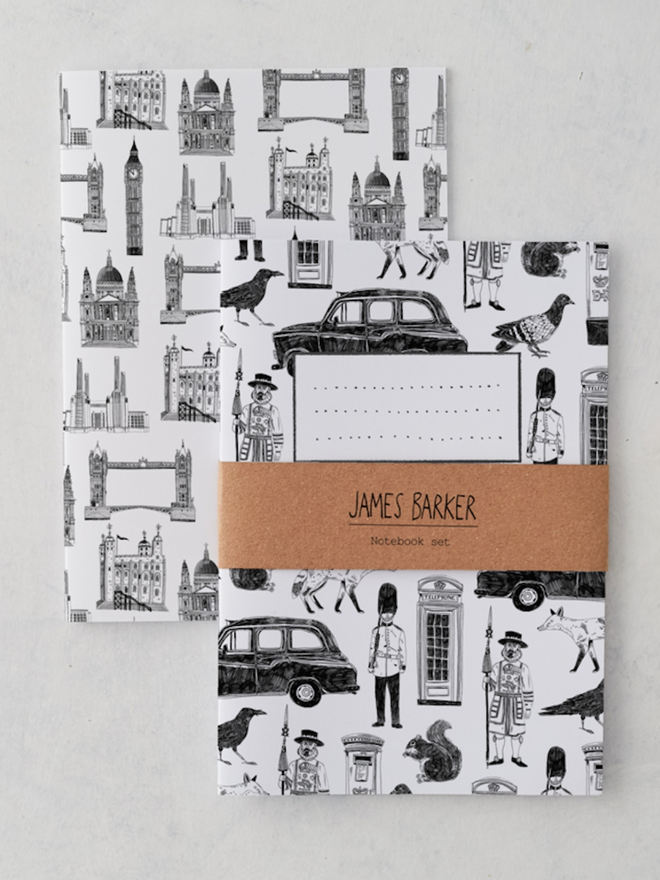 London Buildings & Landmarks A5 Notebooks (Set Of 2)