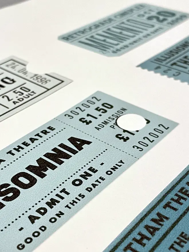 christopher nolan vintage retro cinema ticket print