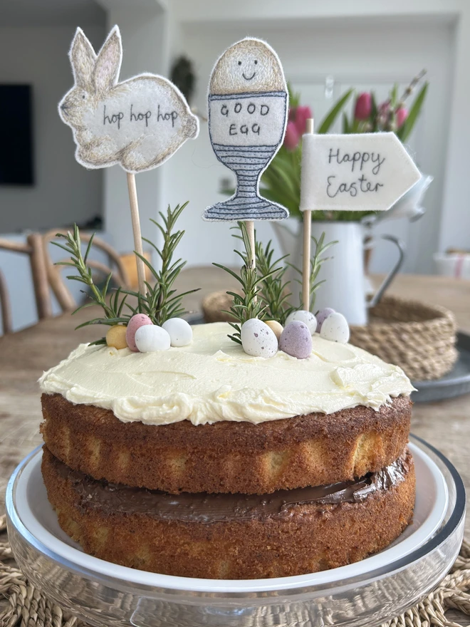 personalised signpost easter decoration