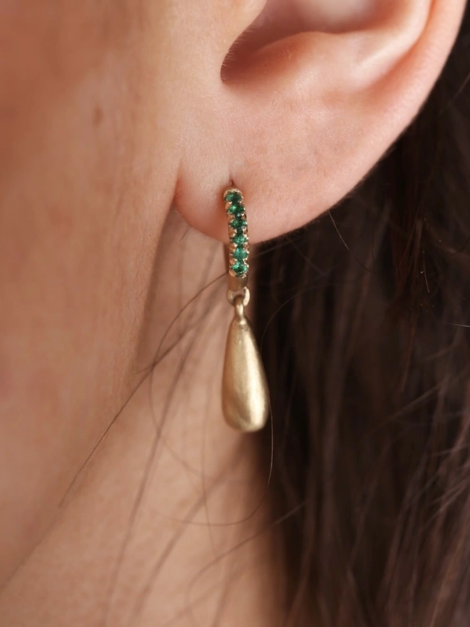 Emerald Drop Earrings