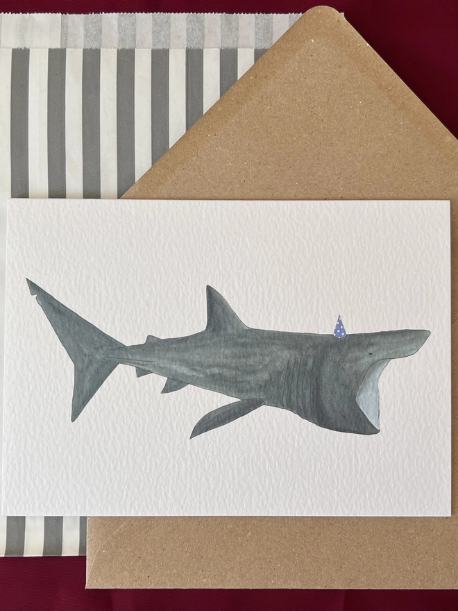 Party Basking Shark Card