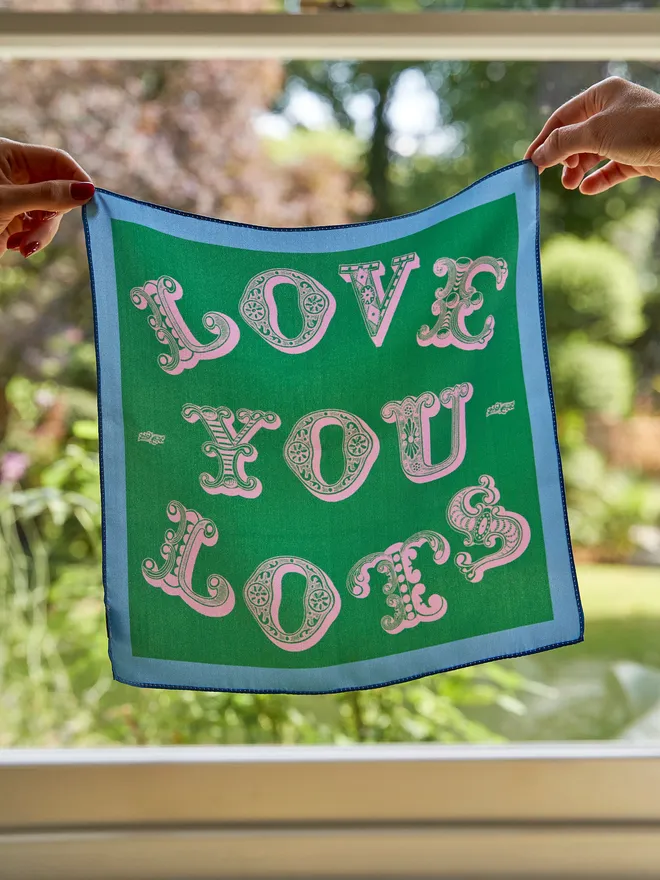 Love You Lots Silk Pocket Square