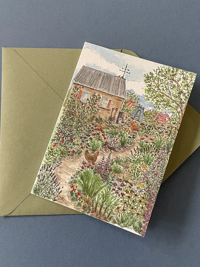 Watercolour Illustration Garden Lover's Card  