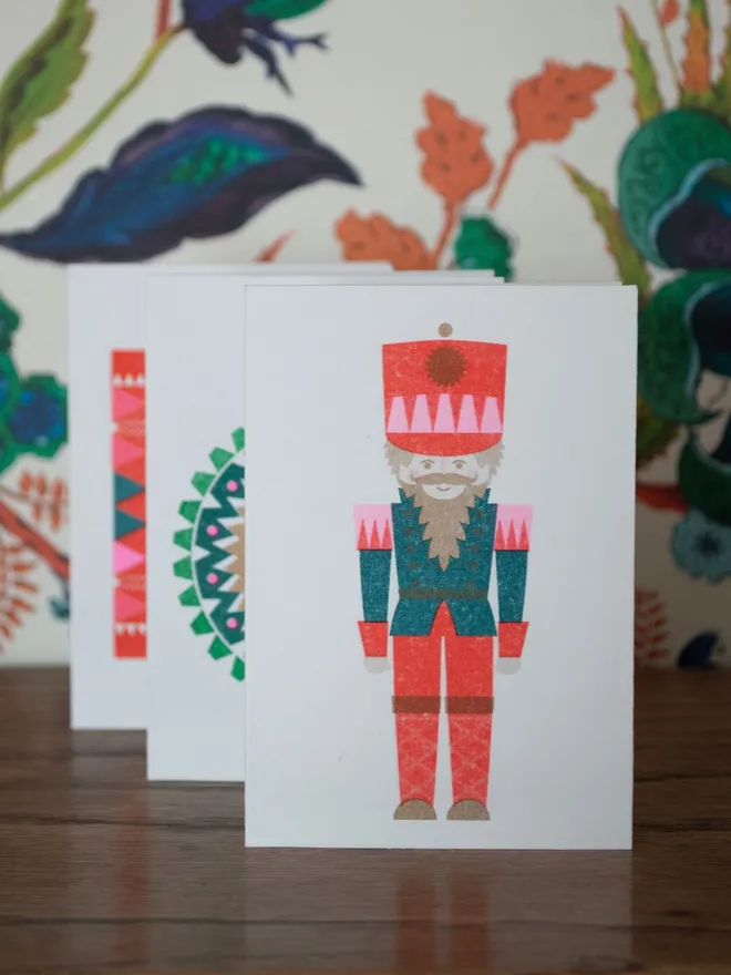 Boxed Retro Christmas Mini Cards (Set Of 6)