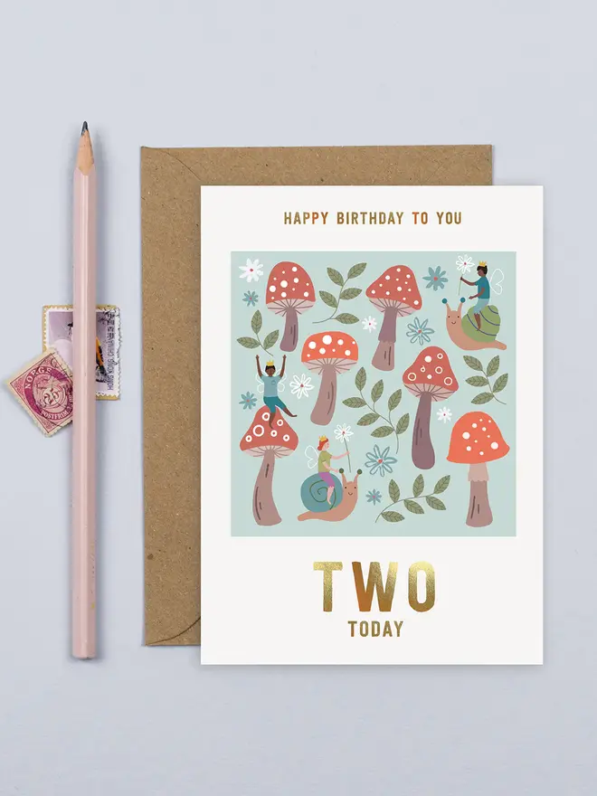 'Happy Birthday To You Two Today' Woodland 2nd Birthday Card