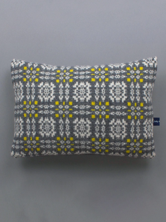 Welsh Tapestry Cushion Grey