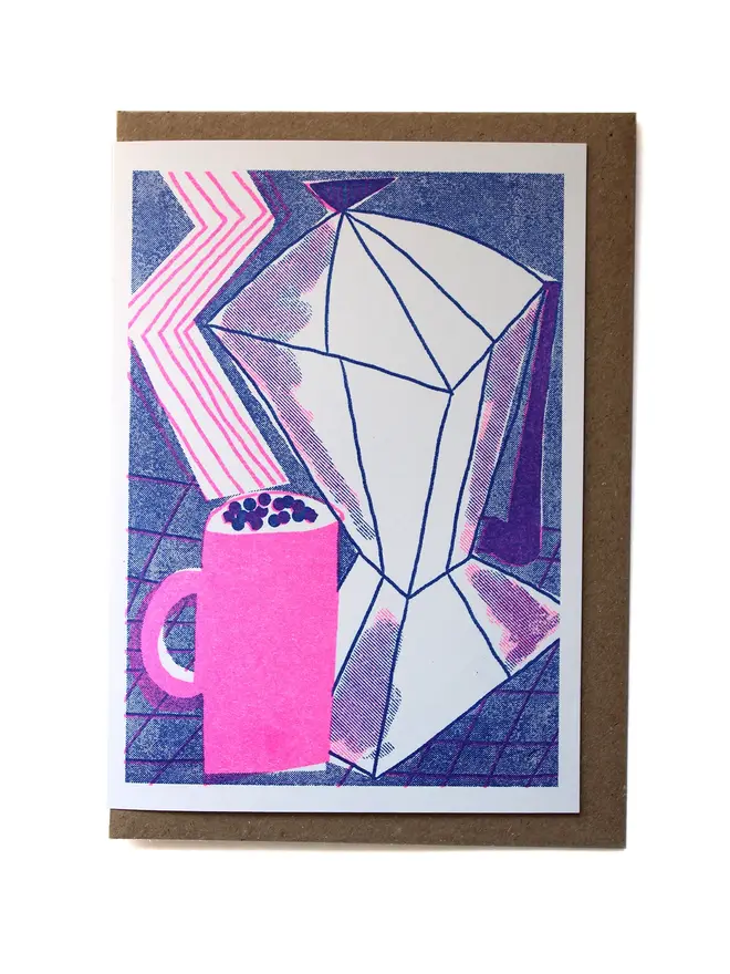 Coffee A6 Riso Greetings Card