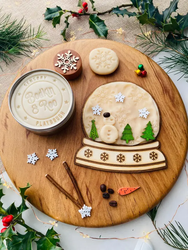 Snow Globe Playdough Kit