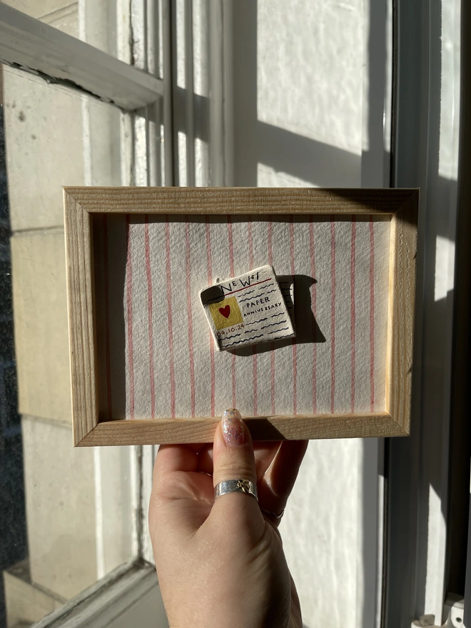 'Paper Anniversary' Personalised Framed Newspaper Keepsake