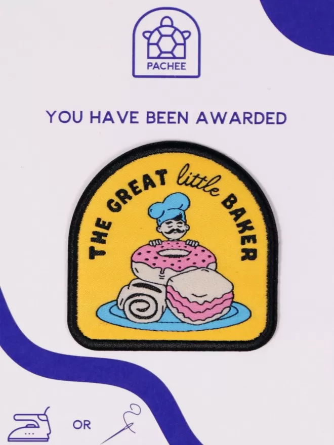 The Great Little Baker Patch is seen on the Pachee gift card.