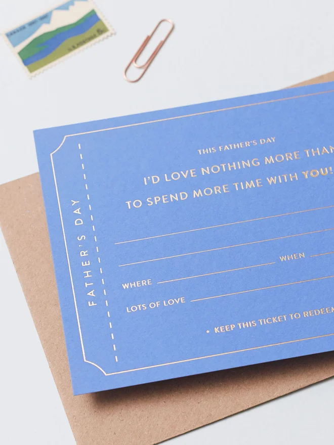 fathers day gift voucher hot foil detail 2 FD-TIME-BL