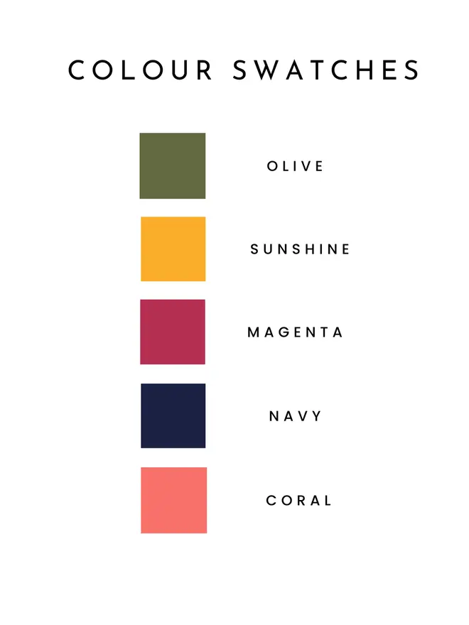 colour swatches