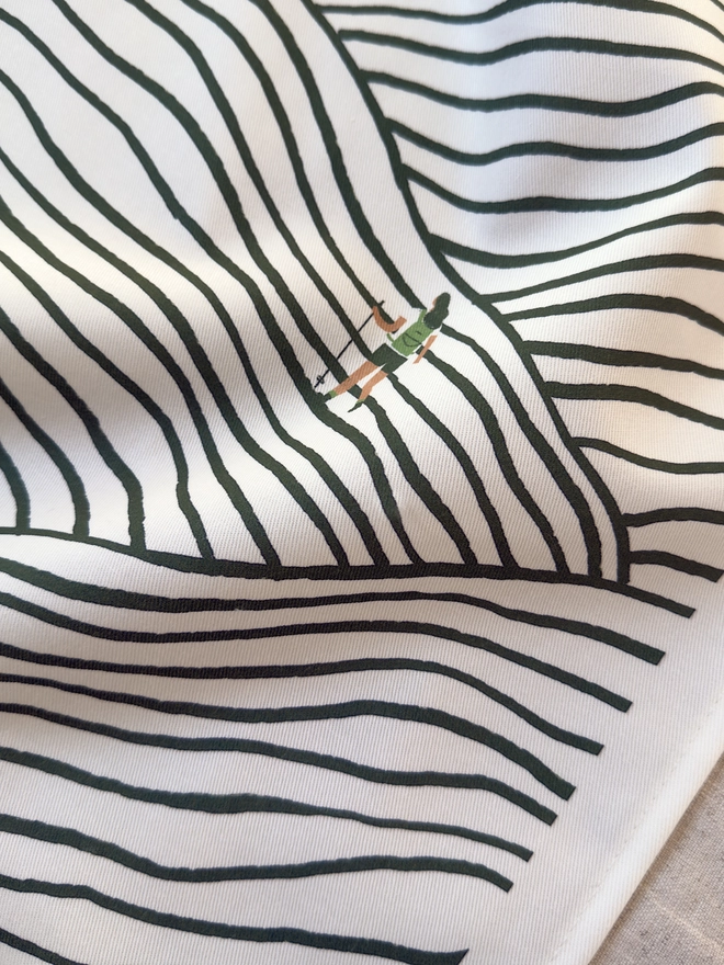Walking Stripes Tea Towel Close Up
