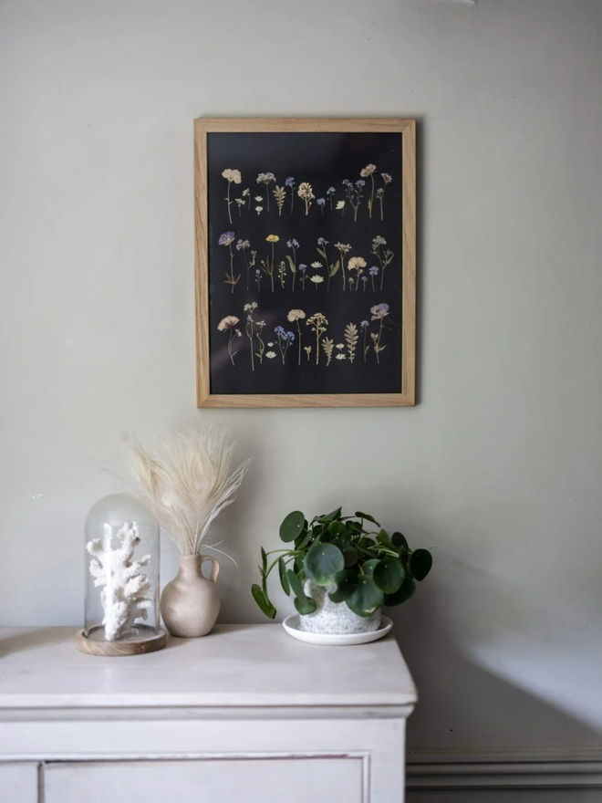 pressed wildflower framed print