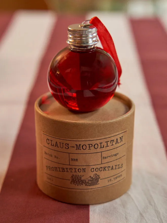 Claus-mopolitan cocktail bauble