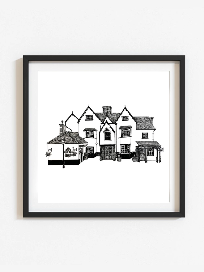 The Bell Molesey Illustrated Print