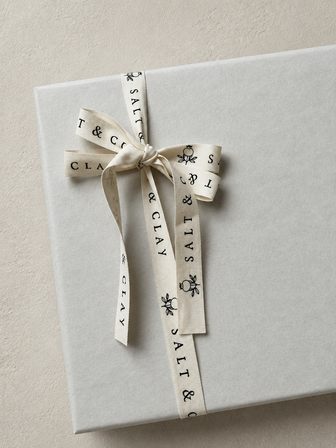 salt and clay ribbon gift wrap service 