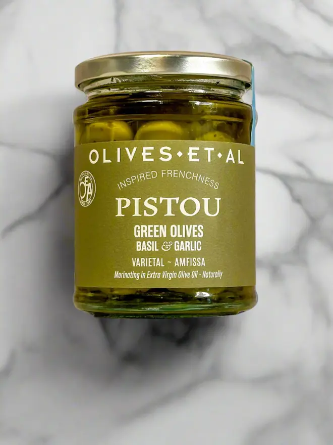 Pistou Basil & Garlic Whole Olives