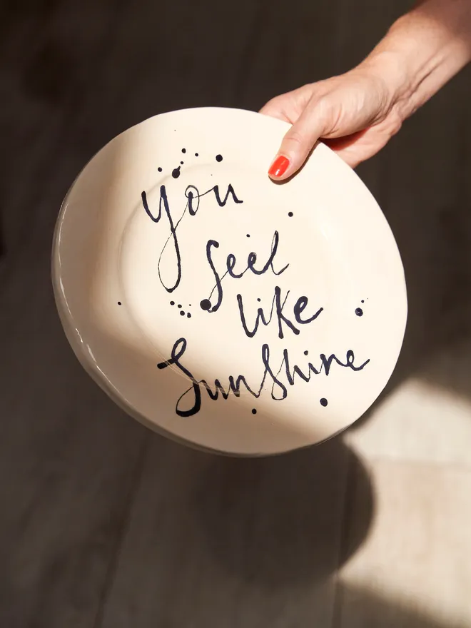 'You Feel Like Sunshine' Large Ceramic Plate