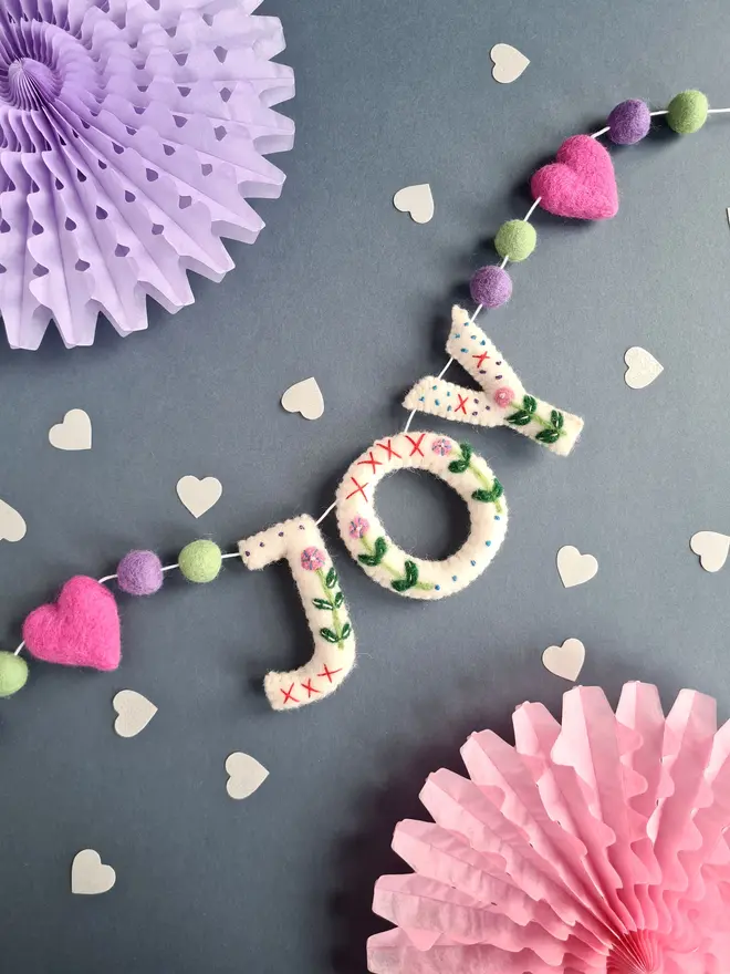 Felt Joy Banner