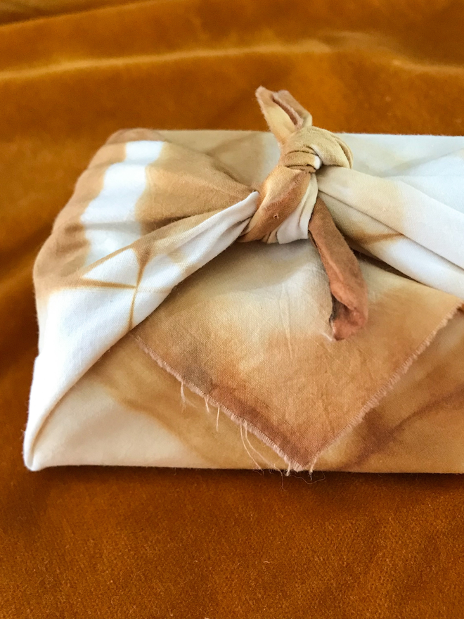 Soap In Naturally Dyed Cotton Wrap Furoshiki Gift