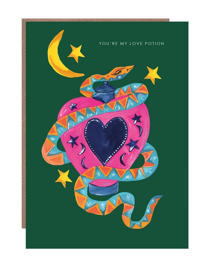 snake valentines day card