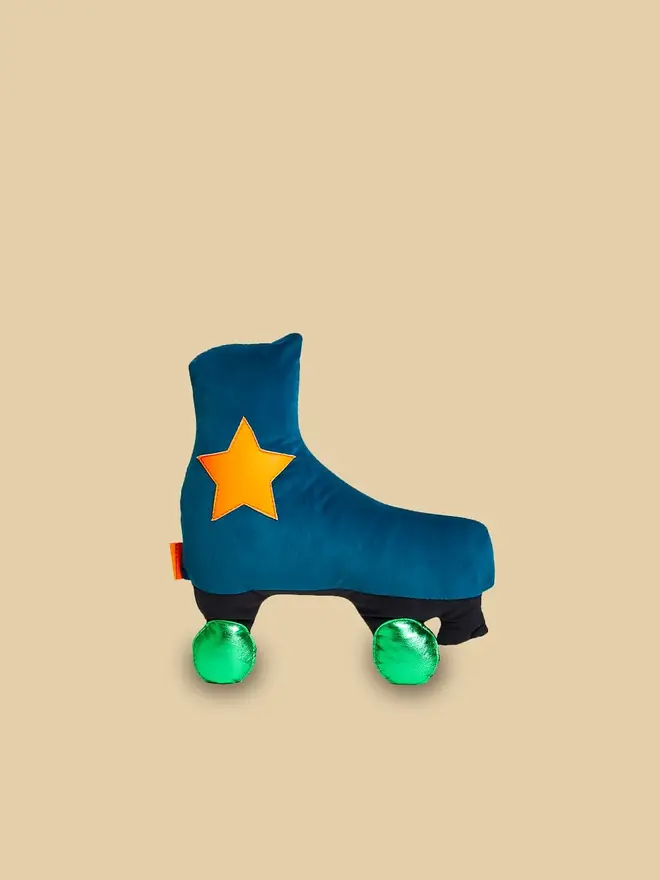 teal velvet roller skate cushion