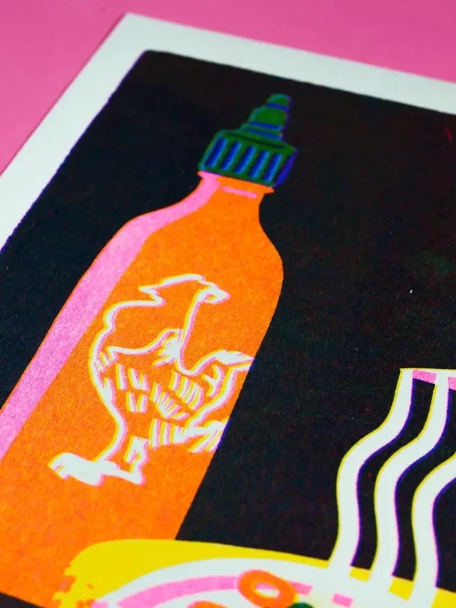 Noodle Risograph Print