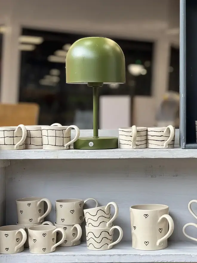 Stoneware Espresso Cup Love Hearts 