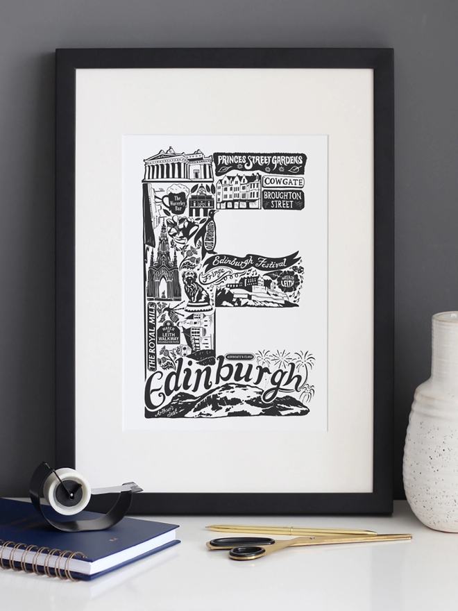 Edinburgh framed print
