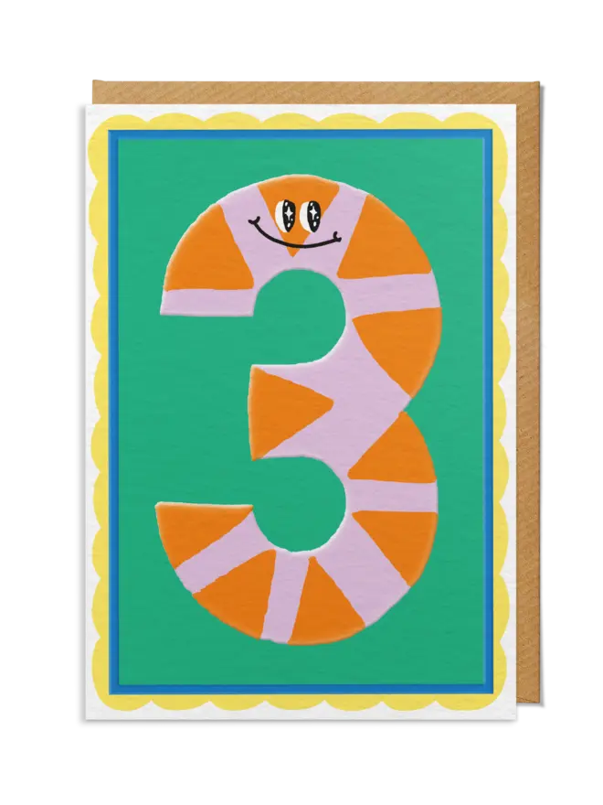 First Birthday Card Number Card