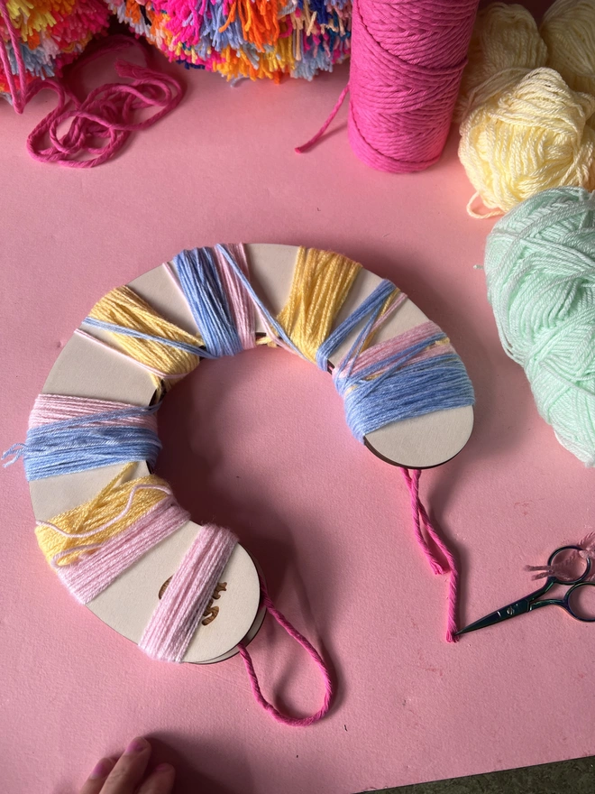 Giant Pom Pom Making
