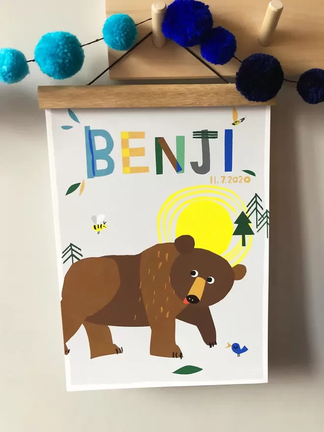 Personalised Bear Print